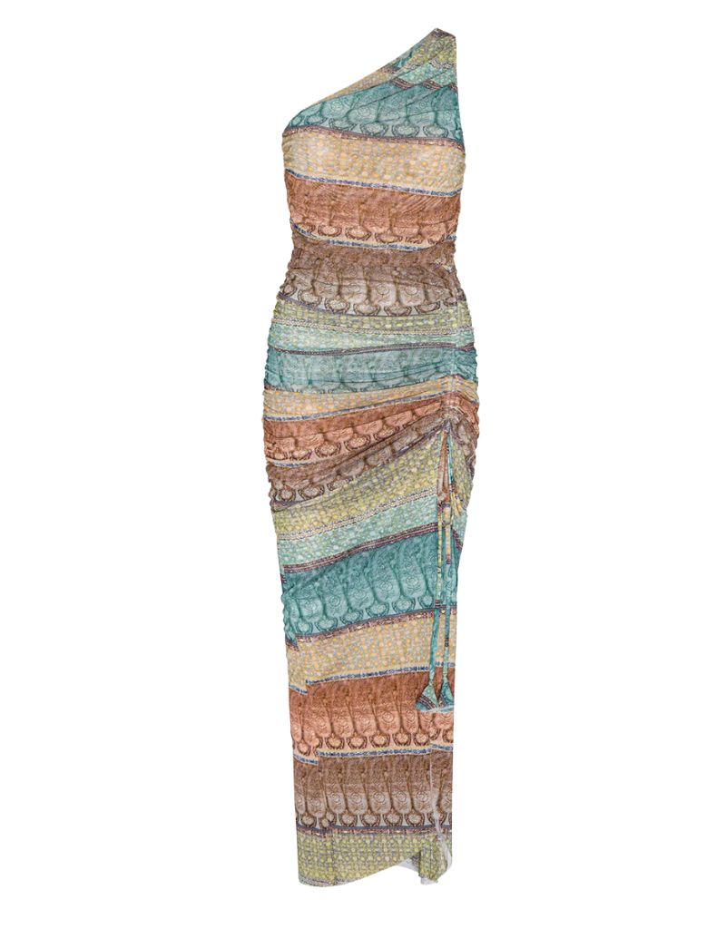 mesh paisley dress Slay All Day Paisley Mesh Maxi Dress