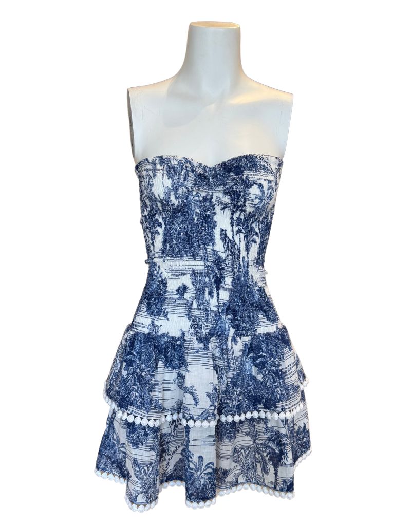 Luisa Positano | Dress Totano Blue Toile | I Am More Scarsdale Luisa Positano | Dress Totano Blue Toile | I Am More Scarsdale