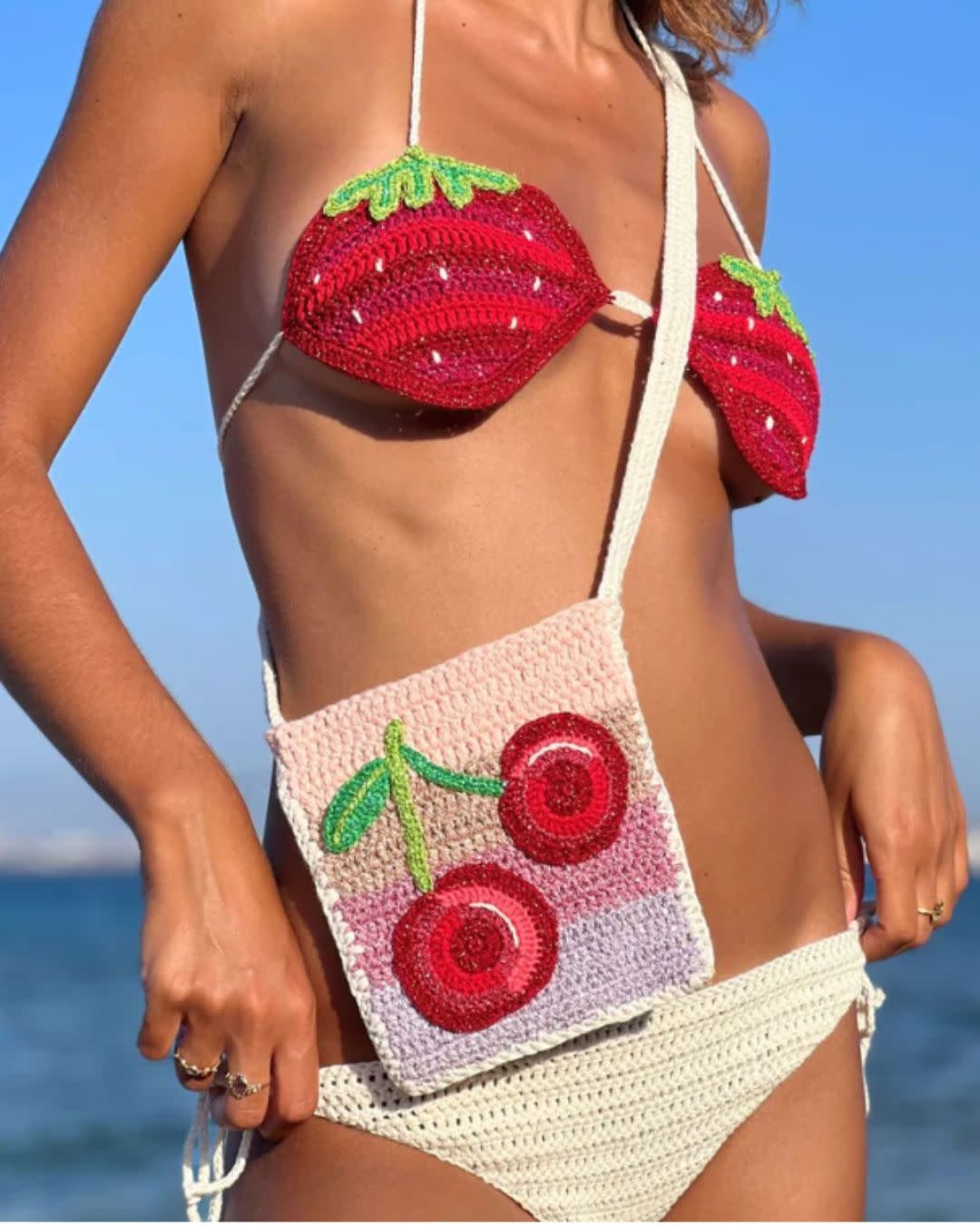 Little Bag Recto-Verso Tutti Frutti Multicolore OS