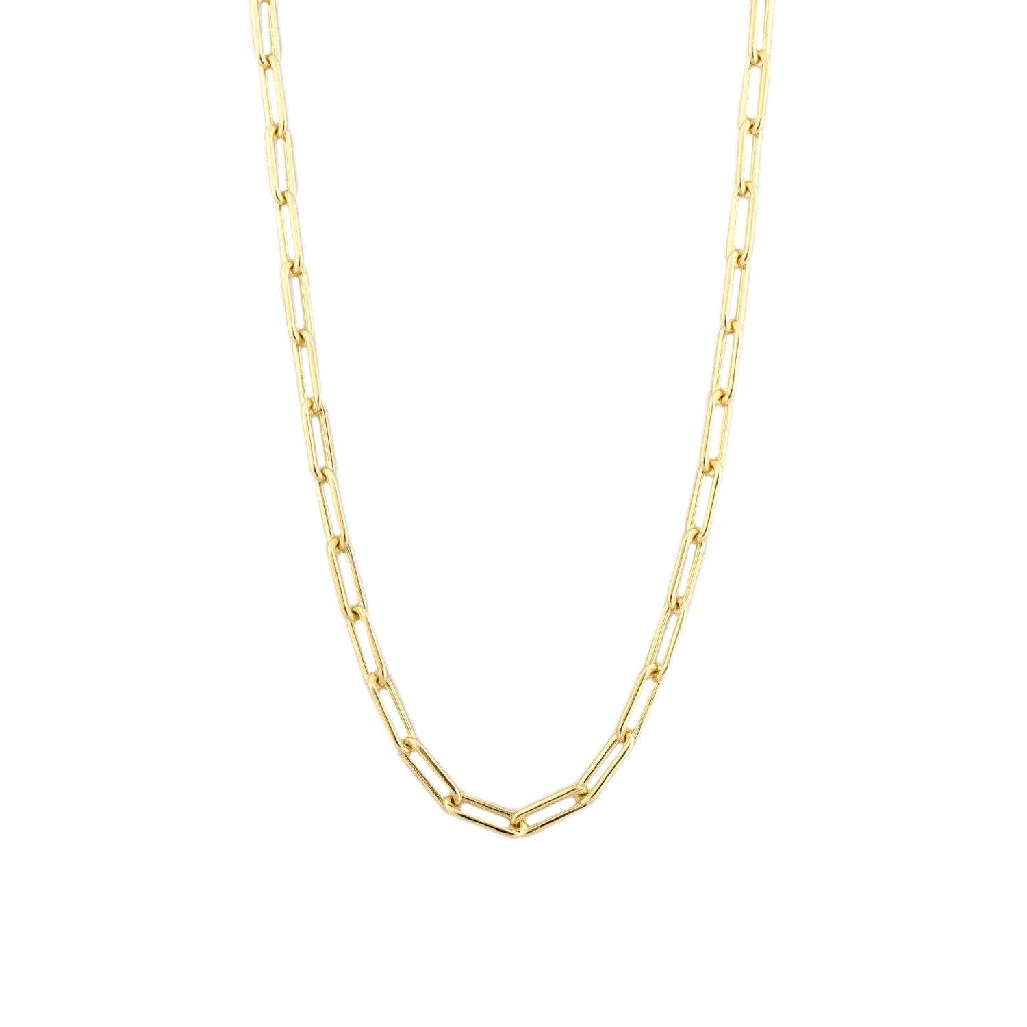 1643N Sterling 30" Link Necklace Gold Plated