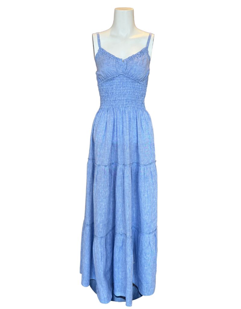 blue dress for baby girl Bayside Chambray Maxi Dress