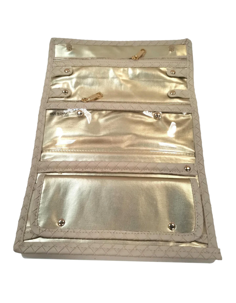 Luxe Jewelry Wallet Trame Woven Bisque