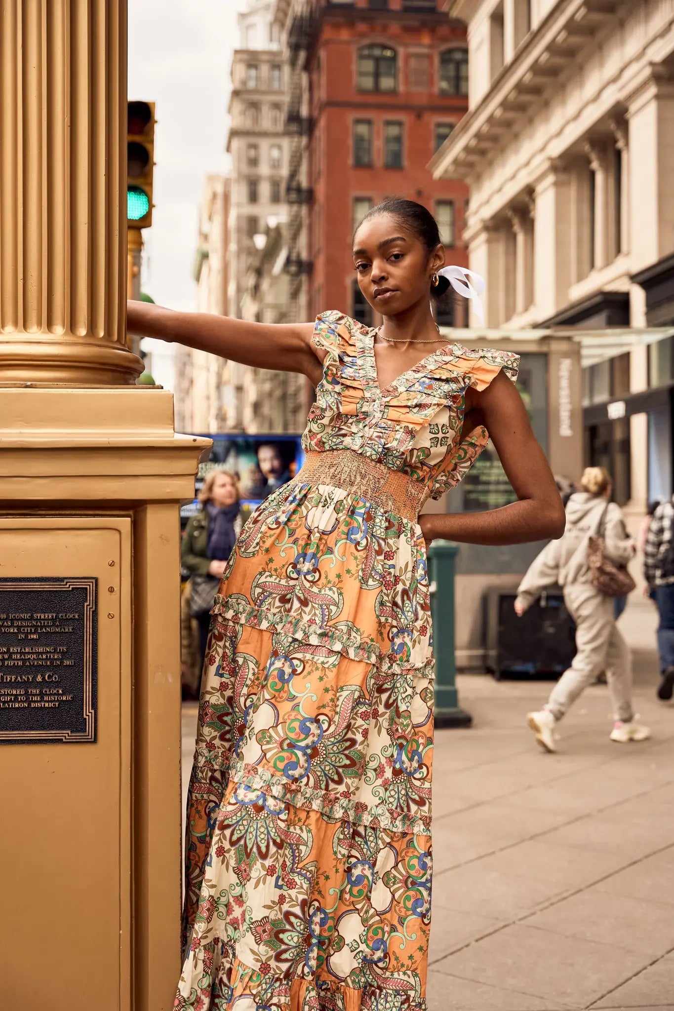 Azalea Dress Muskmelon Multi