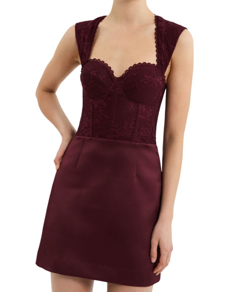 Avalon Mini Dress Wine