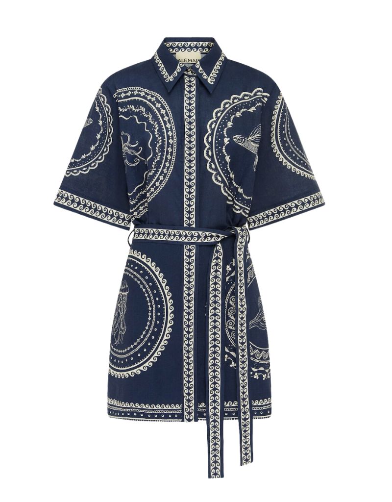 alemais relic mini dress Alemais | Oceane Mini Dress Navy