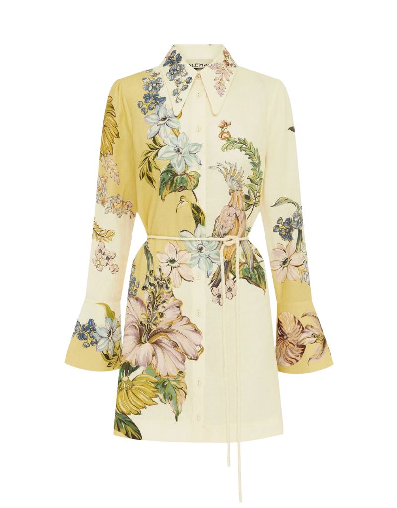 alemais yellow mini dress Alemais | Oleander Mini Dress Multi