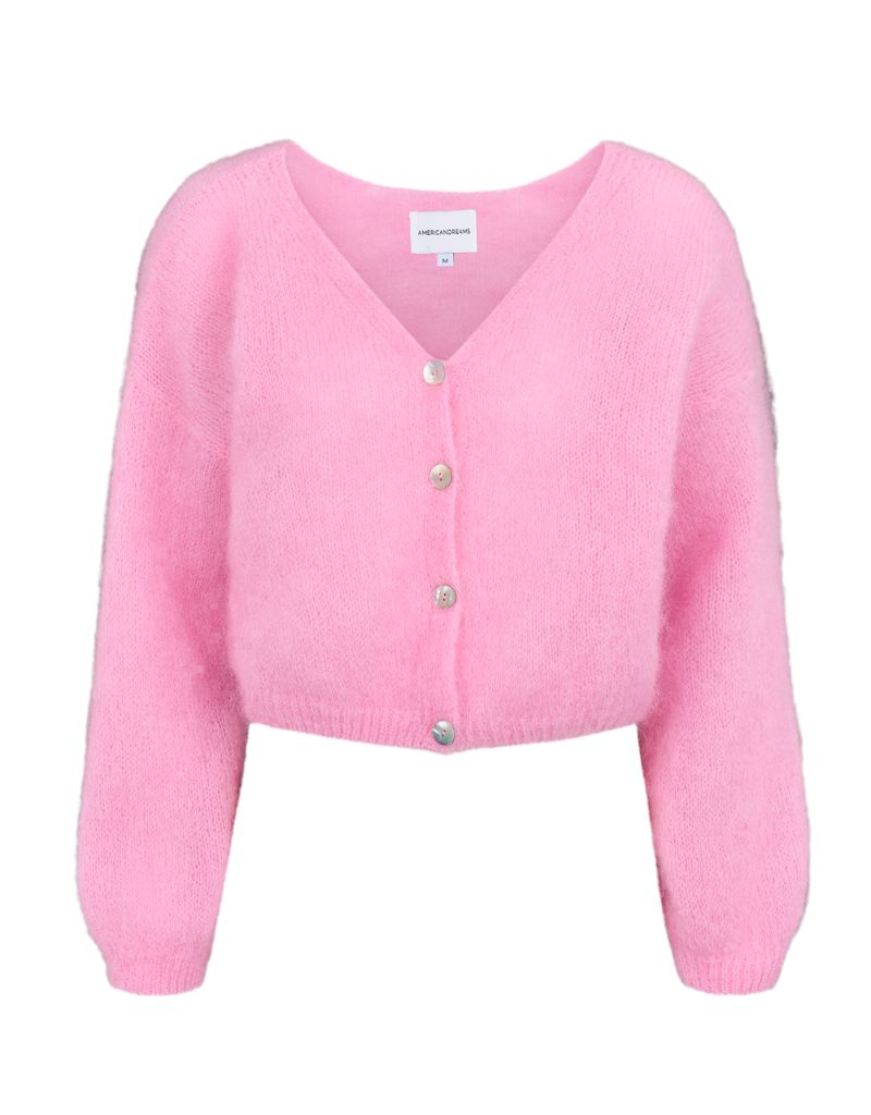 American Dreams Cornelia Cropped Cardigan Soft Berry