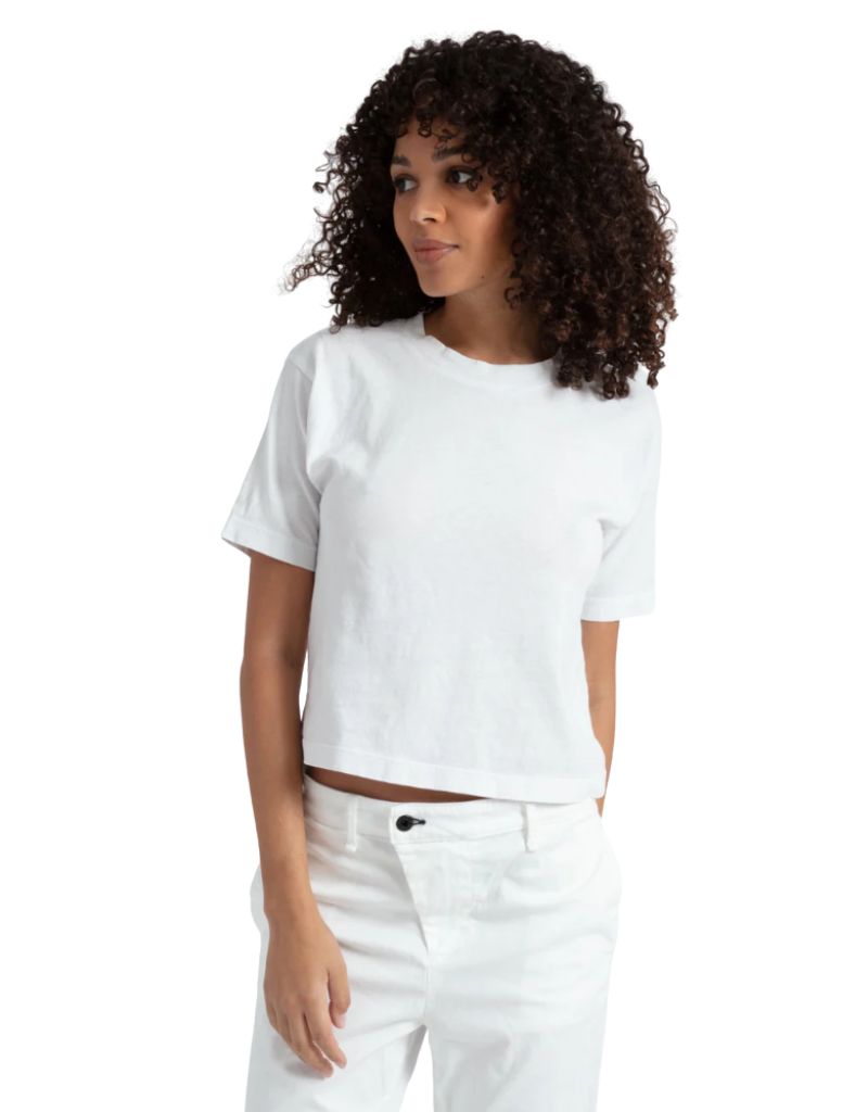 Askk NY Crop Tee Ivory