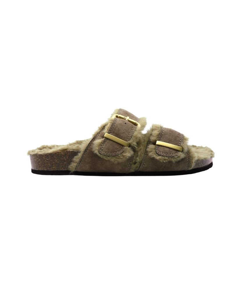 Birch Two Strap Sandal Clog Olive F26