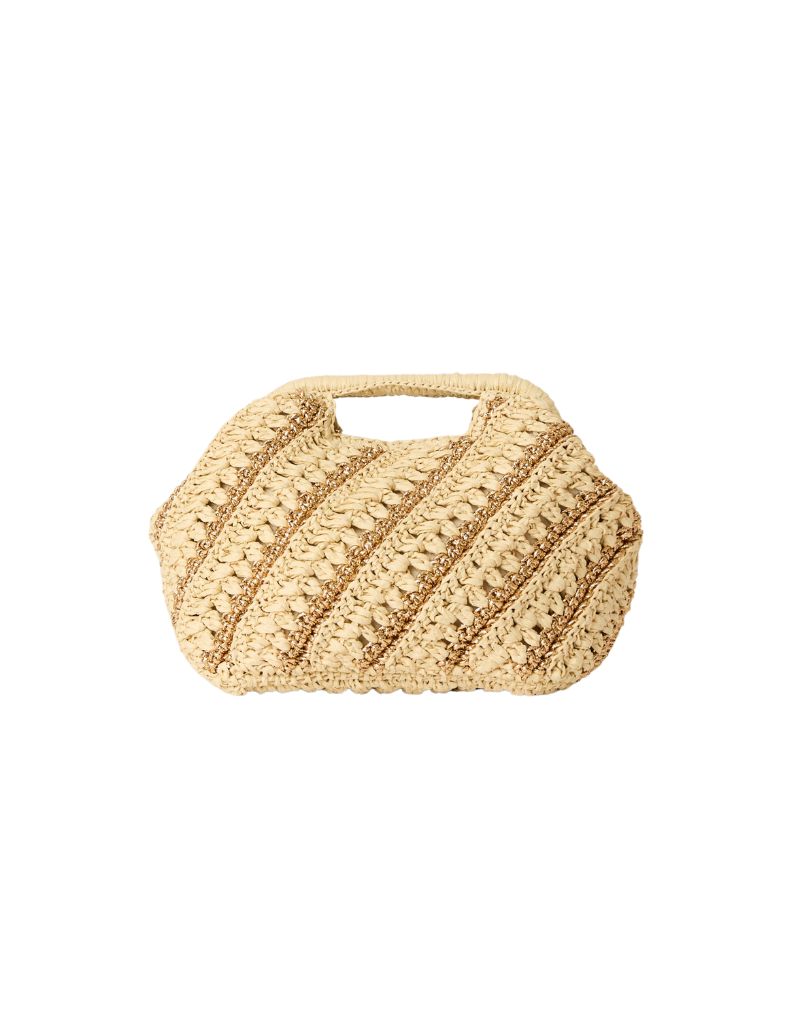 BTB Los Angeles Harper Clutch Natural Gold