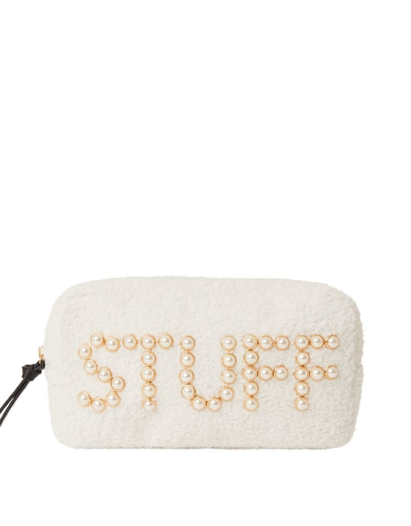 BTB Los Angeles Teddy Stuff Cosmetic Bag White