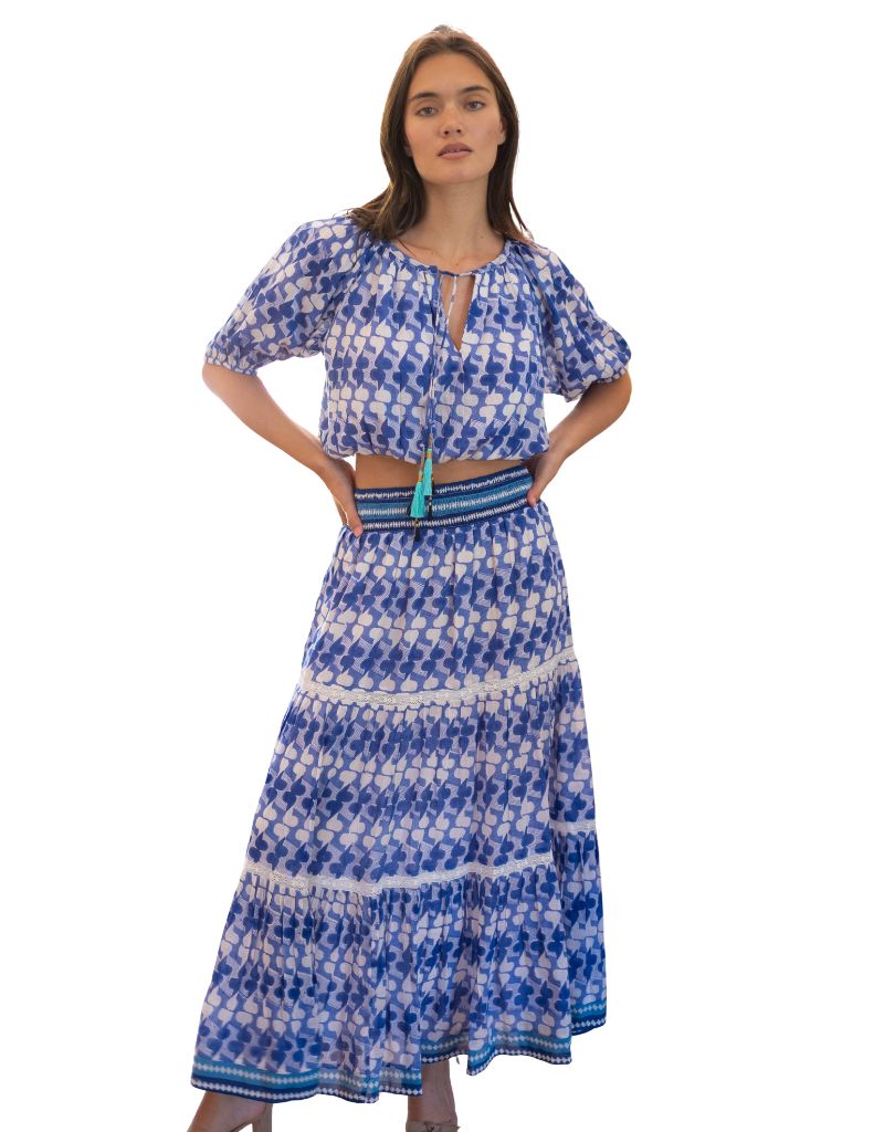 Bell Marni Maxi Skirt Navy White Dot 12