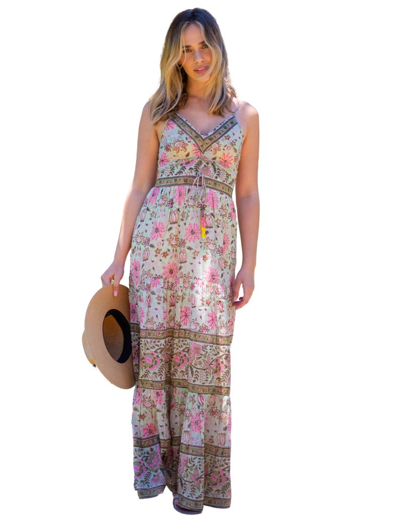 Bell by Alicia Bell | Sabrina Maxi Dress Mint and Pink Floral 8 | I Am More S Bell by Alicia Bell | Sabrina Maxi Dress Mint and Pink Floral 8 | I Am More S