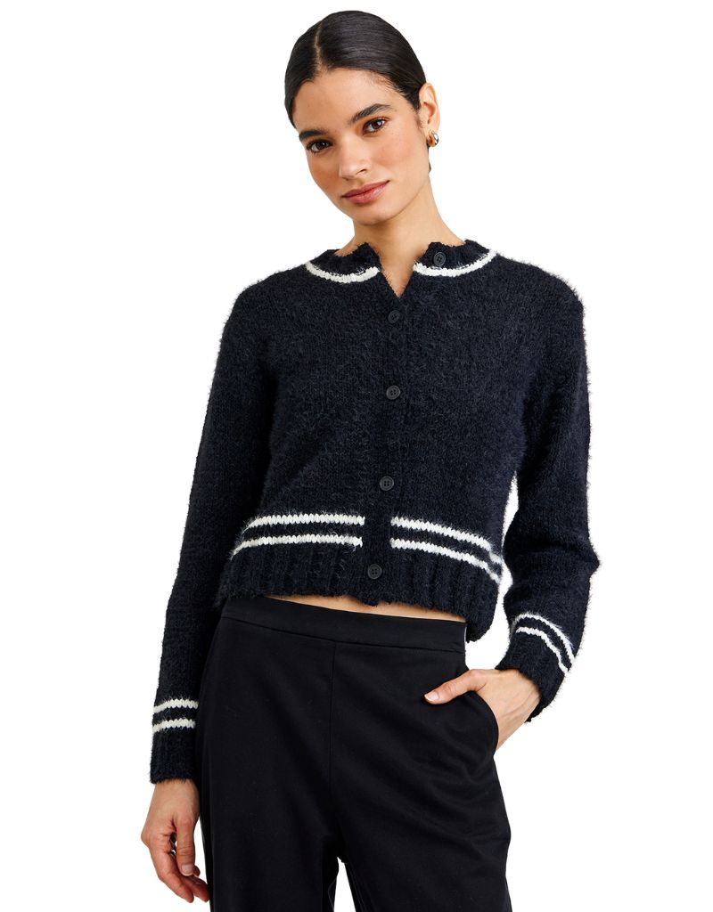 Bella Dahl Constrast Stripe Cardigan