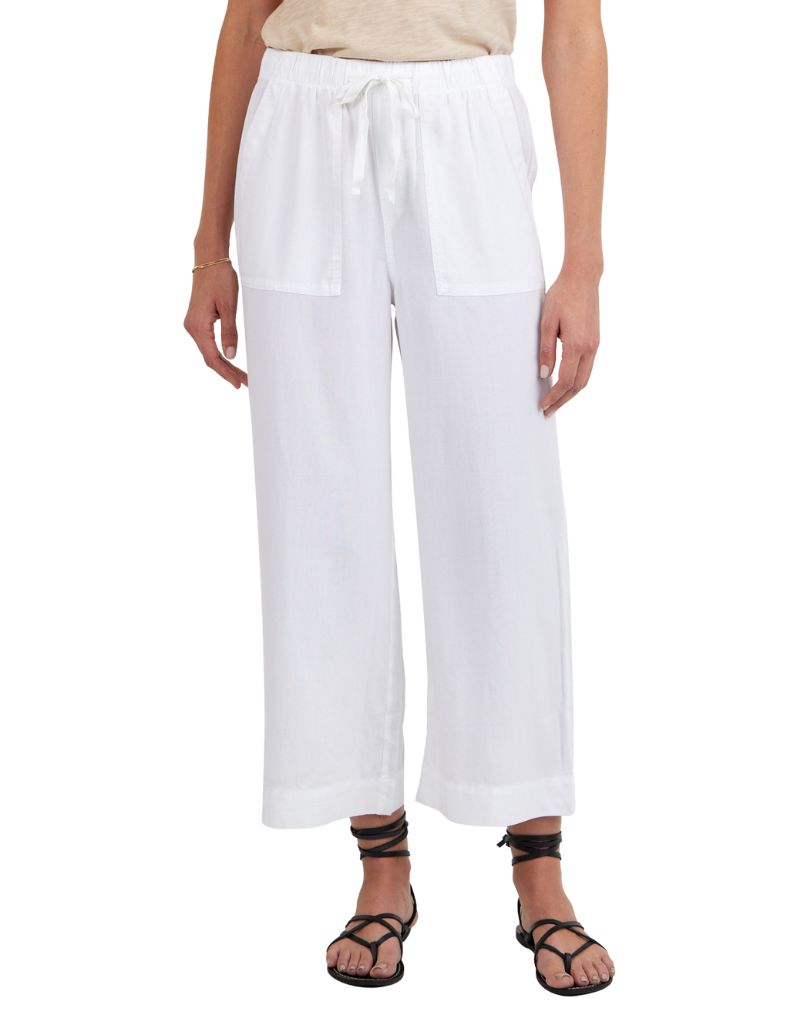 Bella Dahl Easy Pocket Wide Leg Crop White
