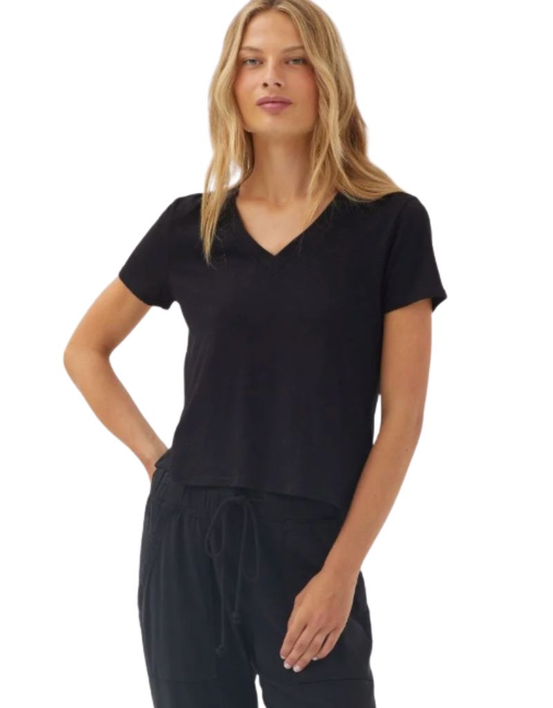 Bella Dahl V-Neck Tee Black