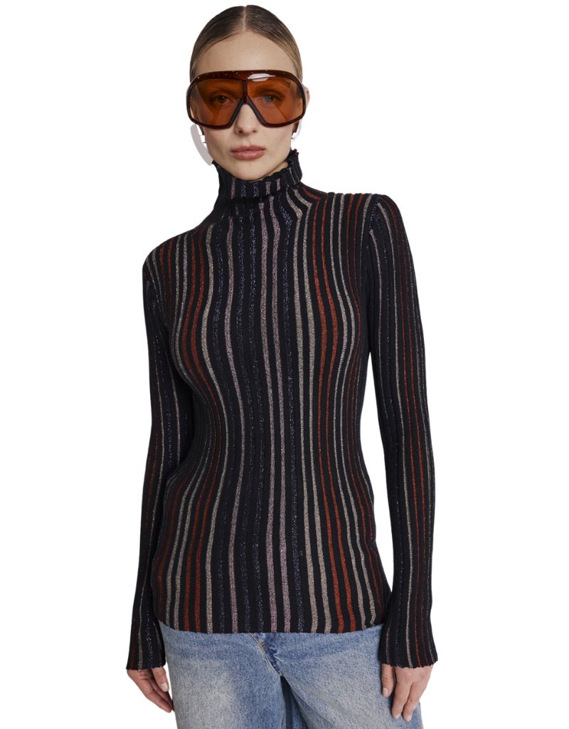 Berenice Aglitter Sweater Black Multico