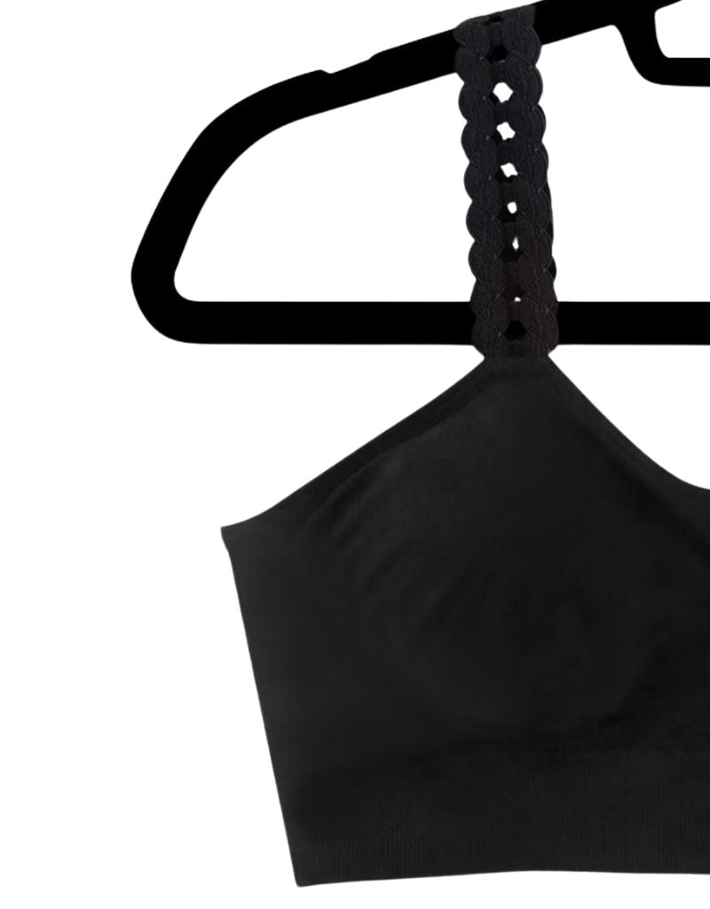Black Bra With Attached Loop Strap