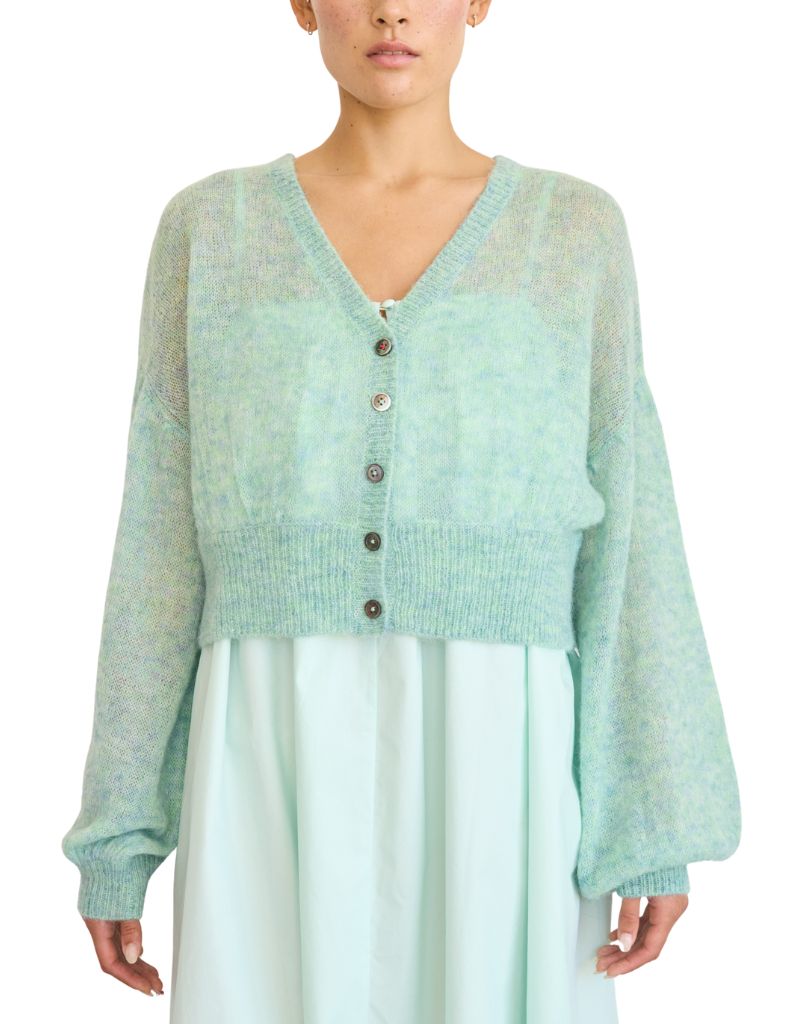 Brazeau Tricot Whisper Cardi Mint