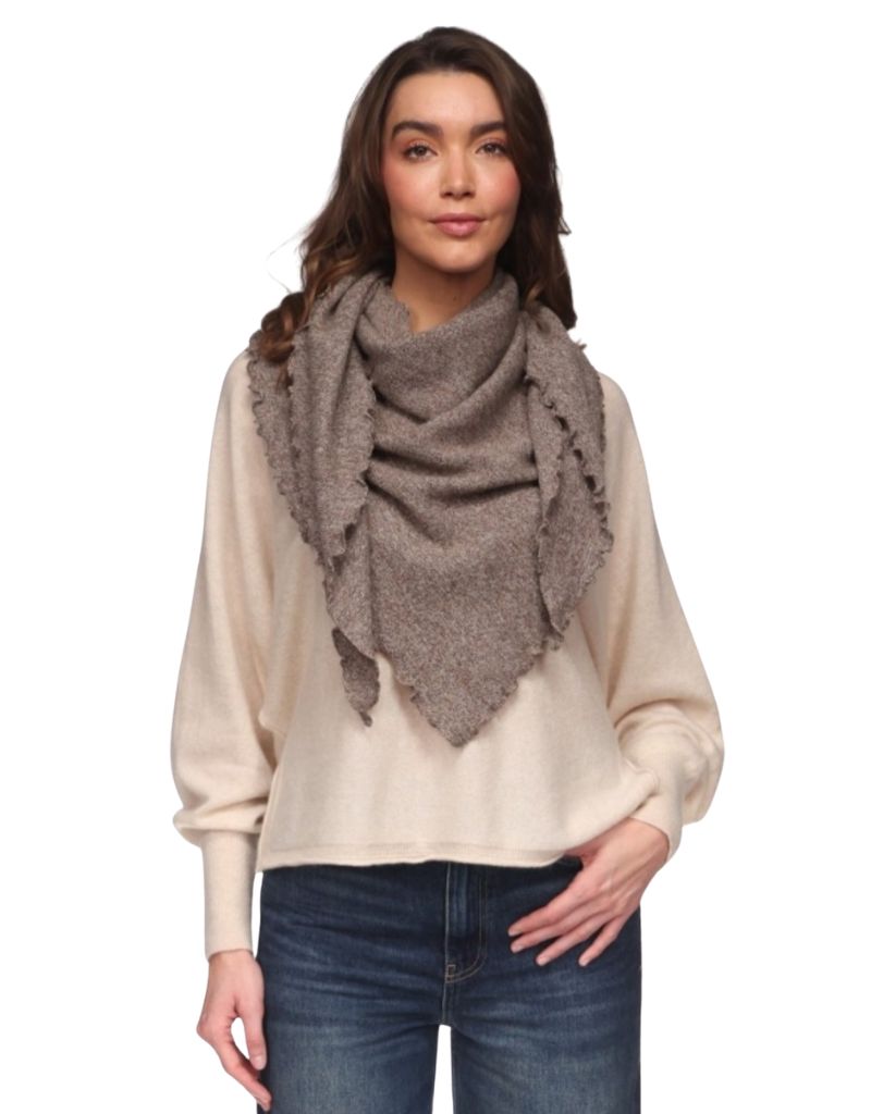 Brodie Jojo Luxe Scarf Flower Coffee