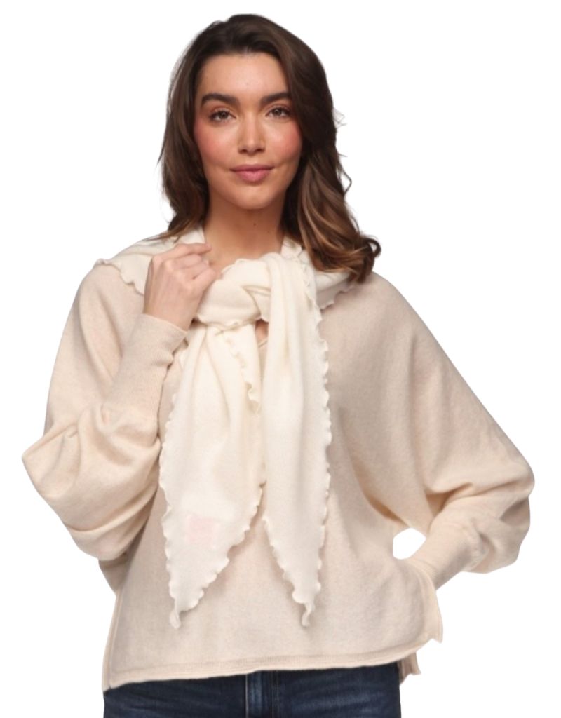 Brodie Jojo Luxe Scarf Organic White