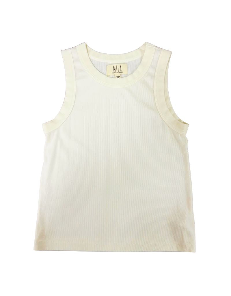 Ribbed Crop Tank Top Butter
