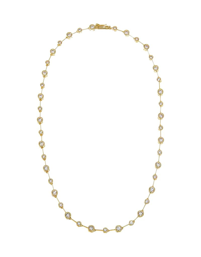 CZ Multi Graduated Tennis Chain Necklace