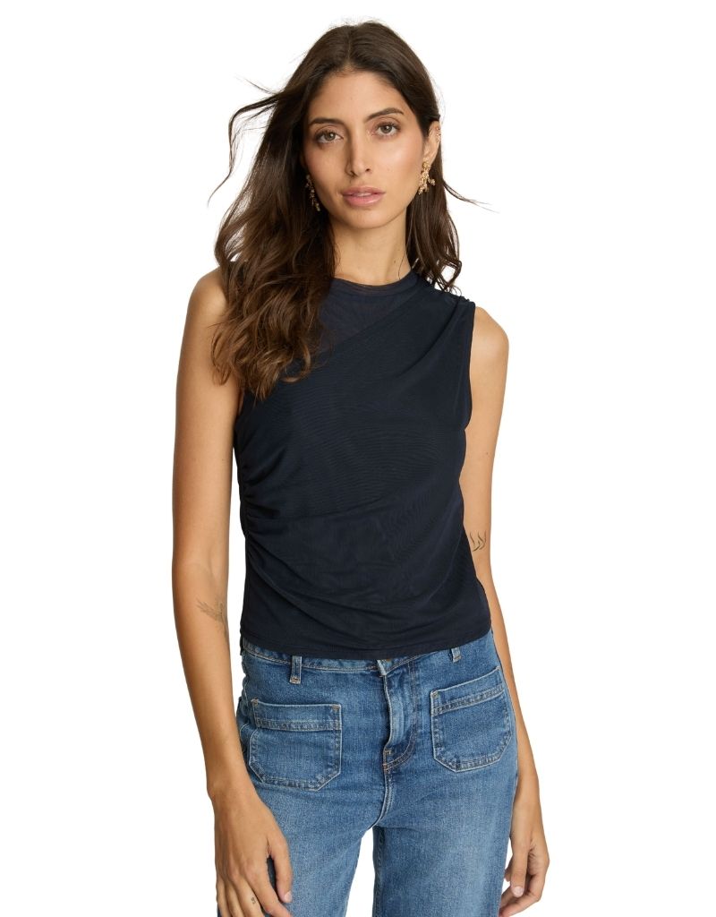 Caballero Devi Top in Navy