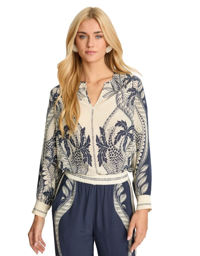 Caballero Fern Top in Ink Island