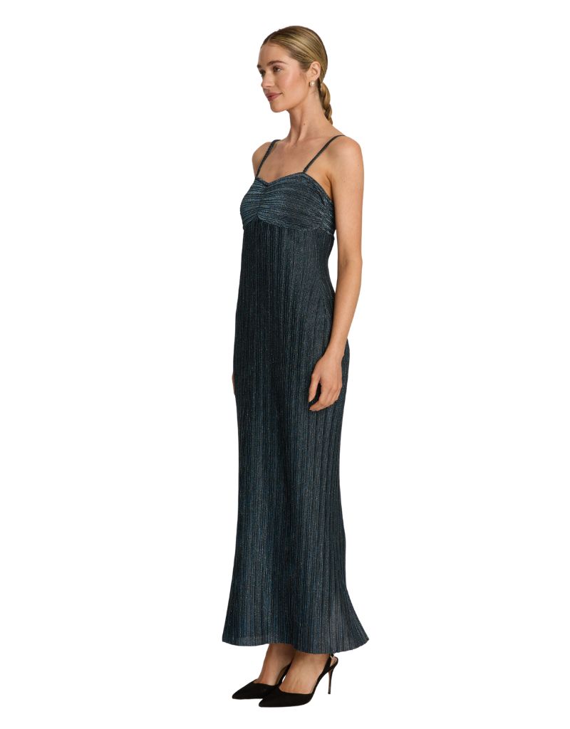 Caballero Jayda Dress in Teal Metallic Knit