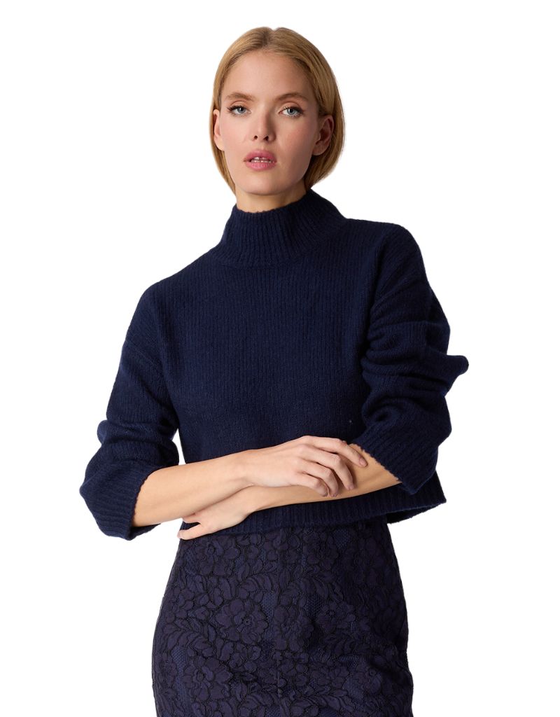 Cami NYC Catherine Cropped Sweater Navy