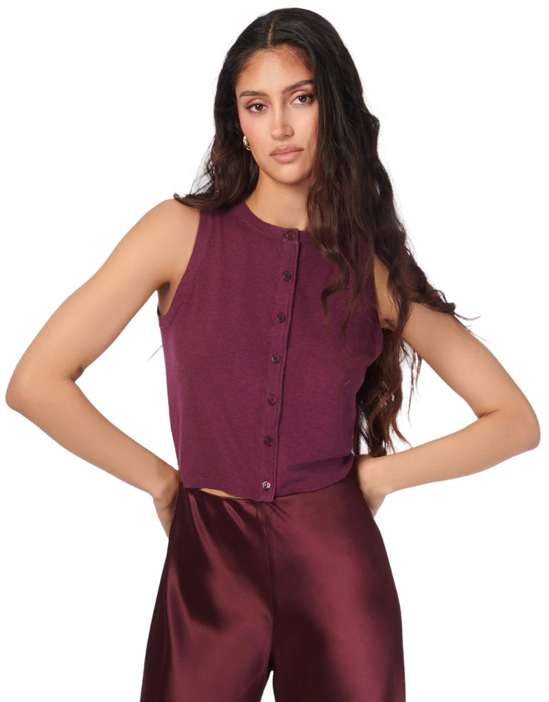 Cami NYC Dia Sweater Vest Blackberry