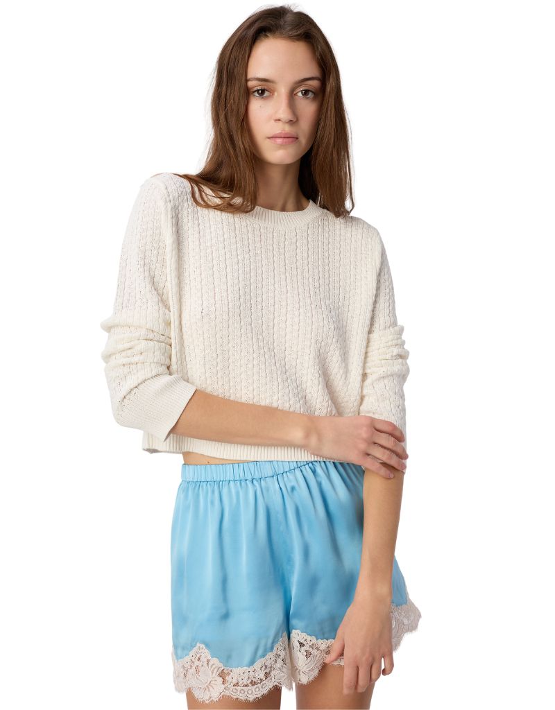 Cami NYC Lesley Cropped Sweater Macadamia