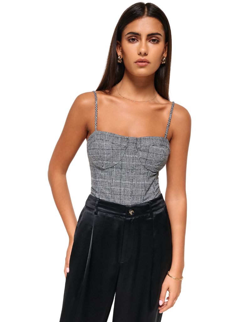 Cami NYC Monet Bodysuit Black White