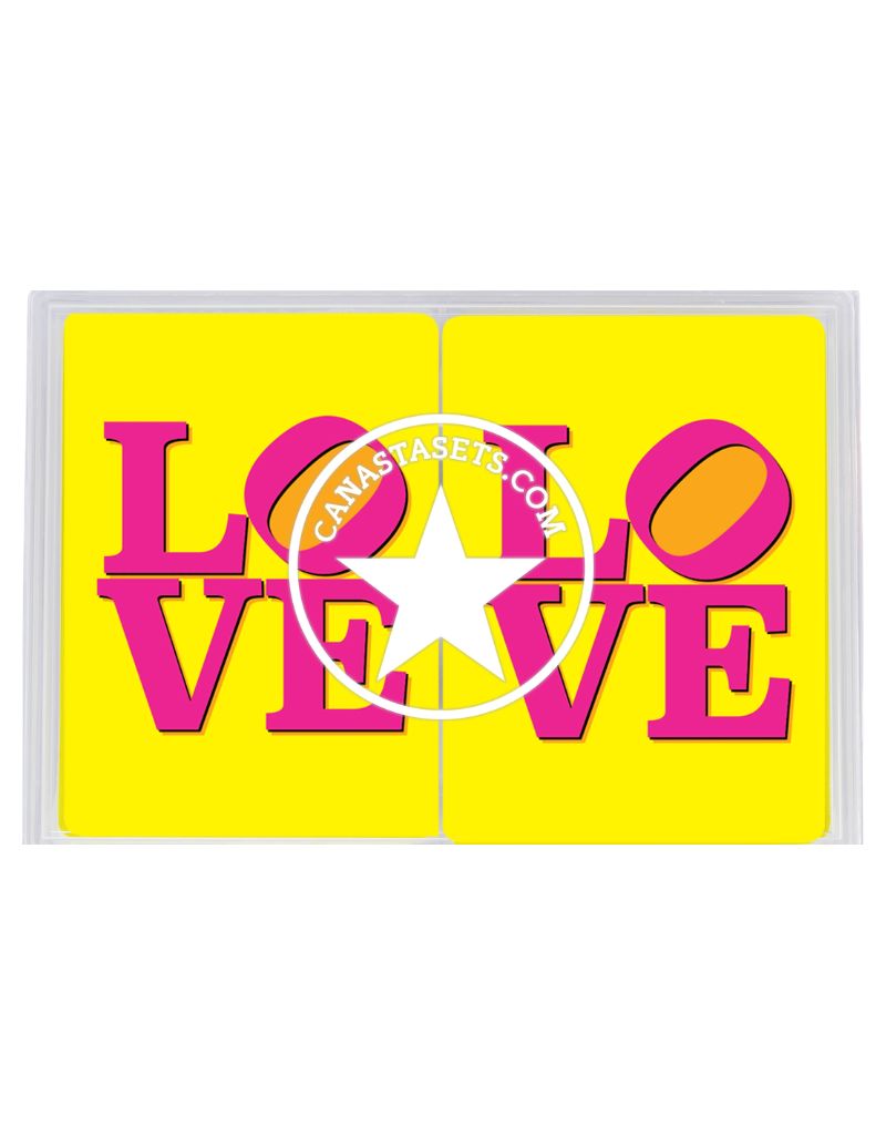 Canasta sets.com Playing Cards Plastic PVC LOVE