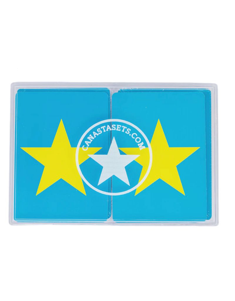Canasta sets.com Playing Cards Plastic PVC Stars Design