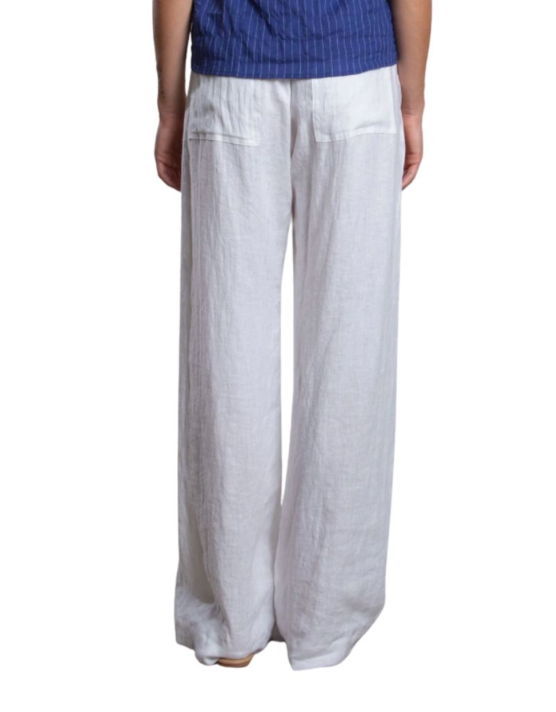 Casey Pant in French Linen White