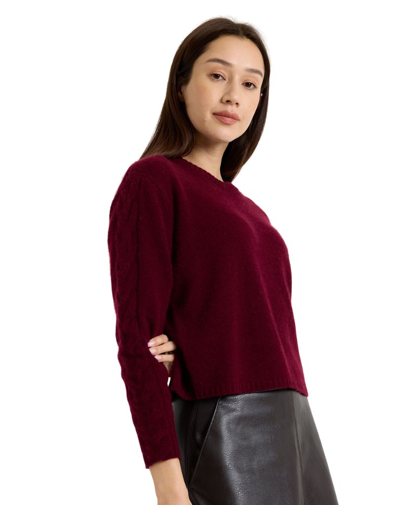 Cable Sleeve Crew Cherry Lacquer