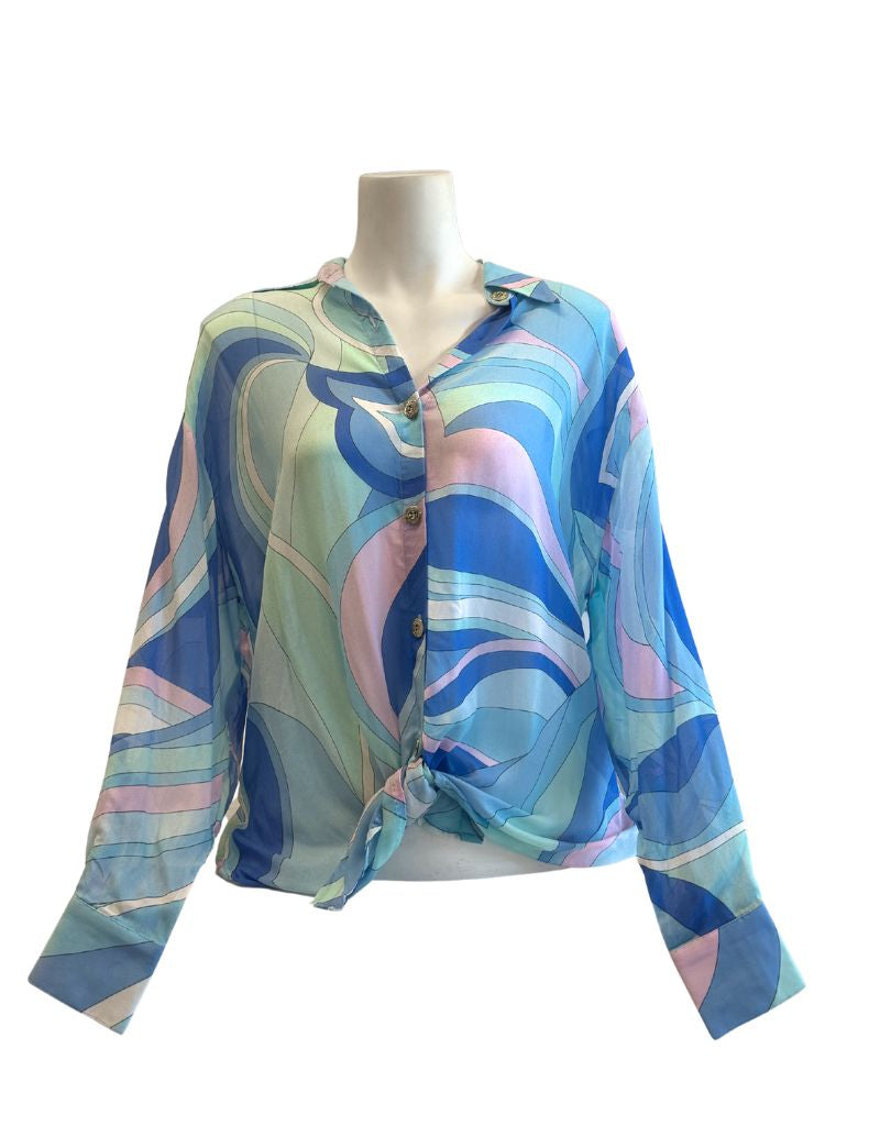 Cin Cin Solace Button Up Shirt Dolce Blue