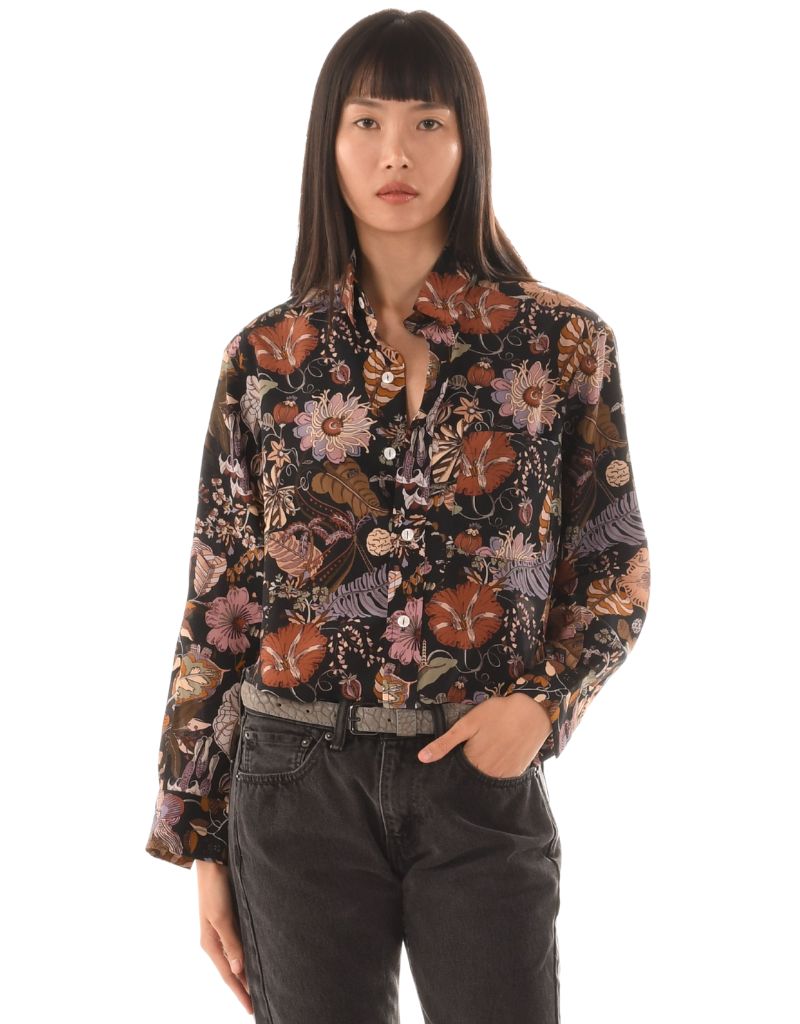 Cissa The Belle Silk Blouse Midnight Fantasy