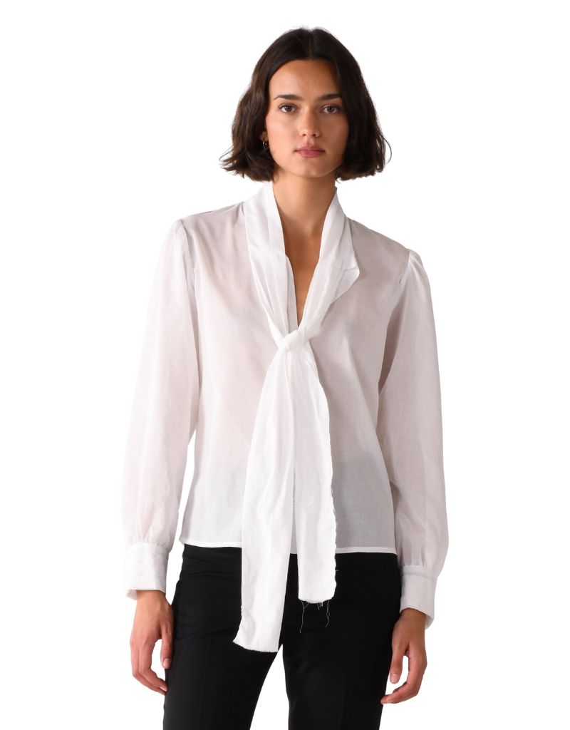 Cissa The Bow Tie White Sheer