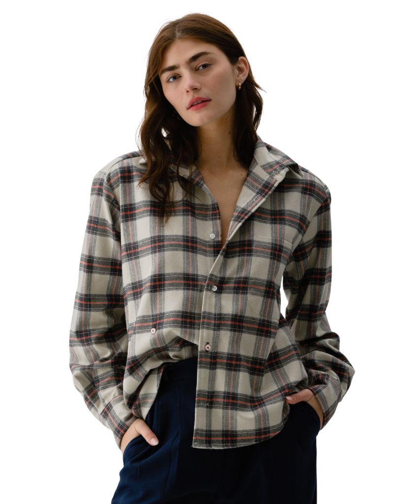 Cissa The Daily Shirt Japanese Flannel White Plaid