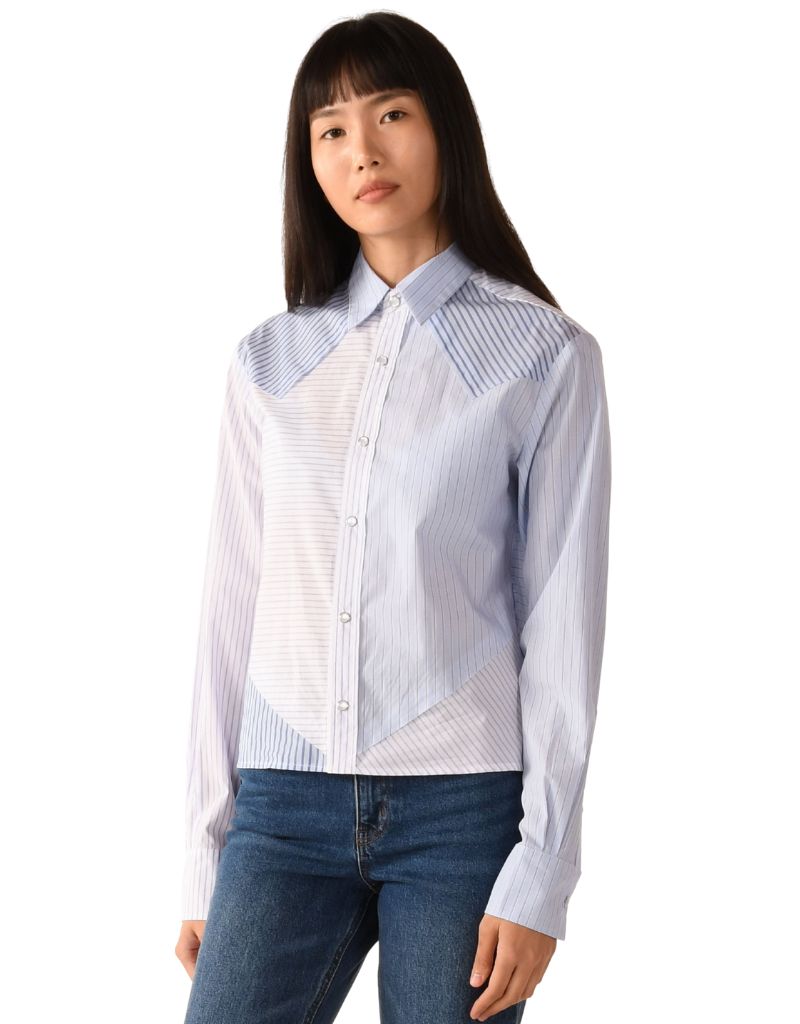 Cissa The RAW EDGE WESTERN Shirt Stripe Scrappy
