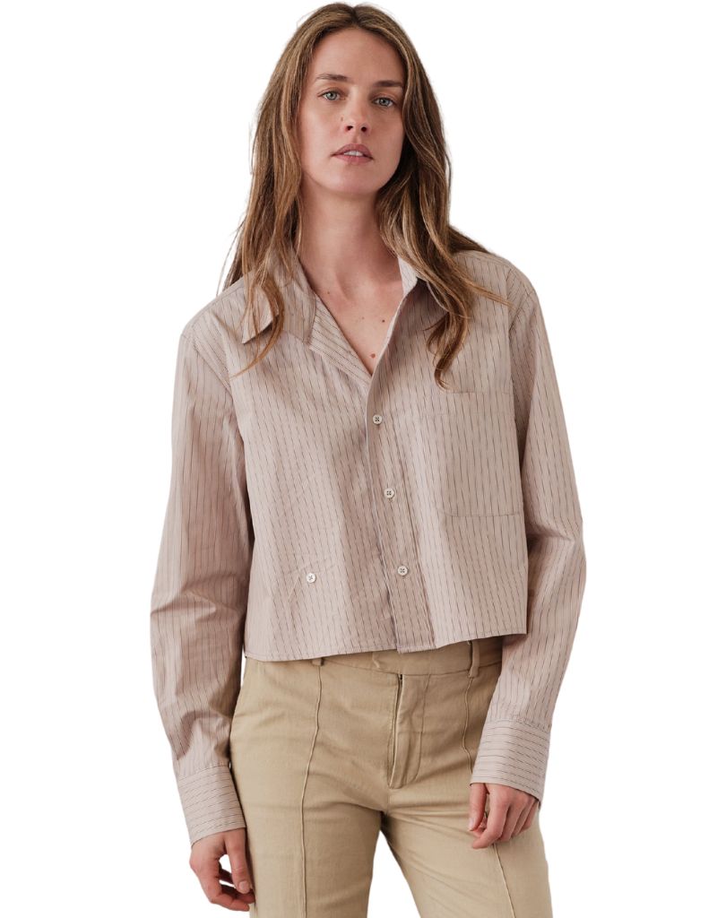 Cissa The Shorty Shirt, 100% Supima Cotton Saddle Stripe