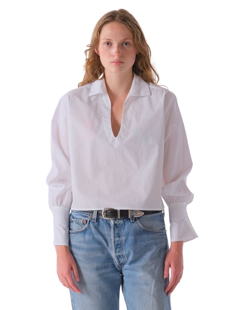 Cissa | The VICTORIAN Shirt Paper Cotton Optic White Cissa | The VICTORIAN Shirt Paper Cotton Optic White
