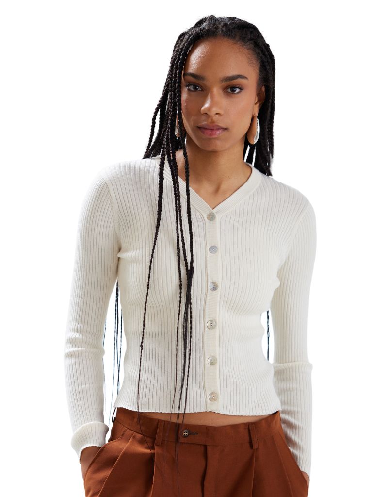 Colorush CSC Holand High Neck Cardi Chalk