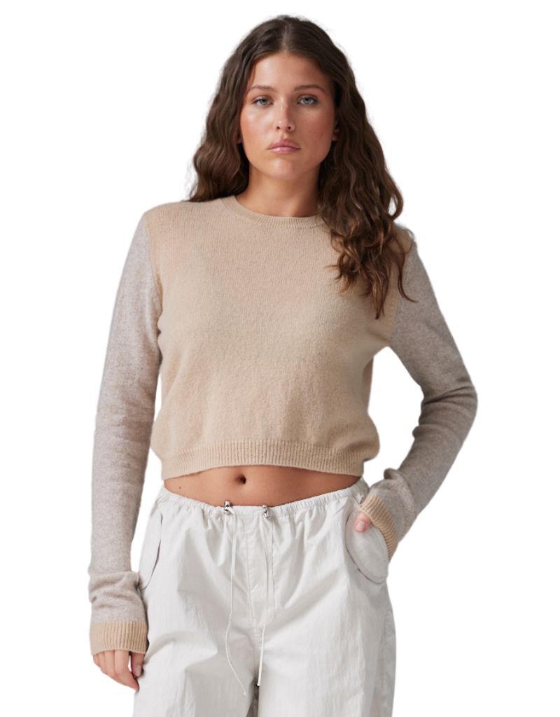 Colorush Gauzy Davis Crew Soft Camel Ash