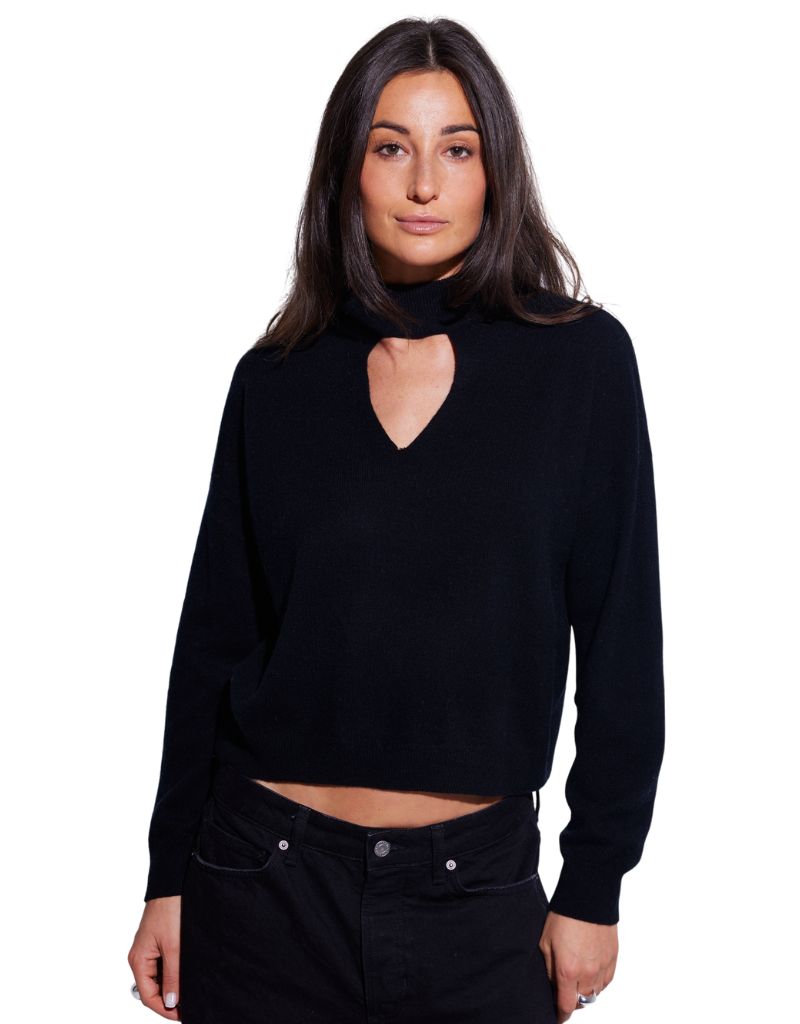 neck Colorush | Isola Chunky Mock Neck Black | I Am More Scarsdale