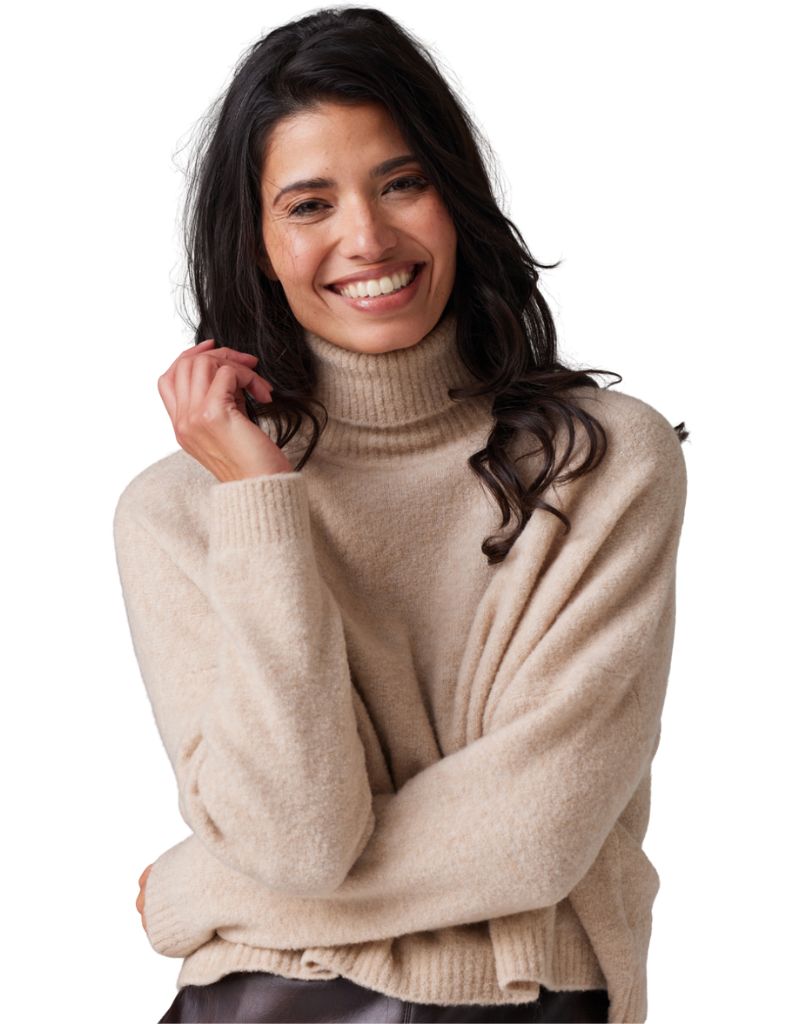 Colorush Zeta Paso Roll Neck Creamy