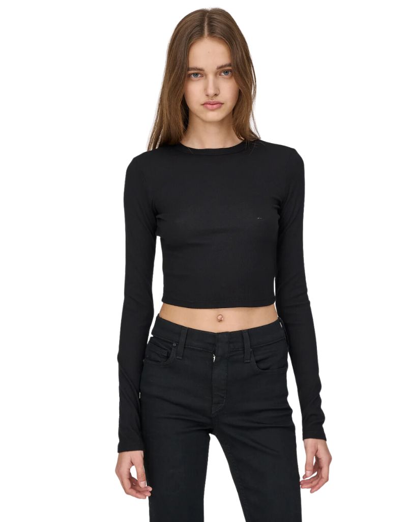 Cotton Citizen Verona Crop Shirt Jet Black